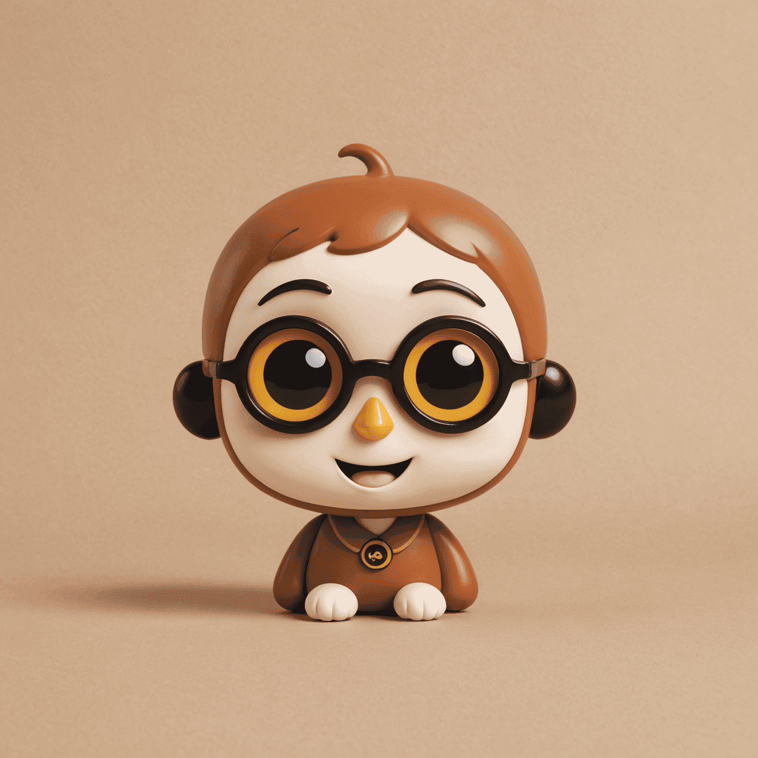 Pop Mart logo featuring a cute, stylized character with big eyes and a playful smile