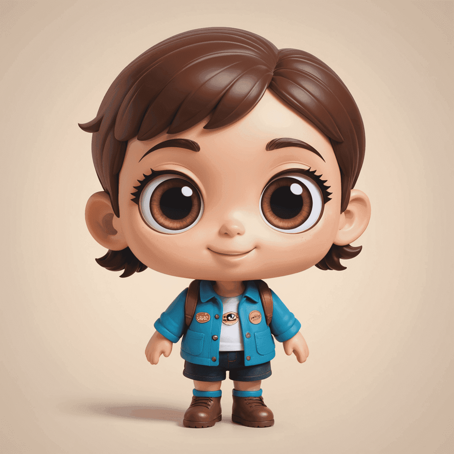 Pop Mart logo featuring a cute, stylized character with big eyes and a playful smile