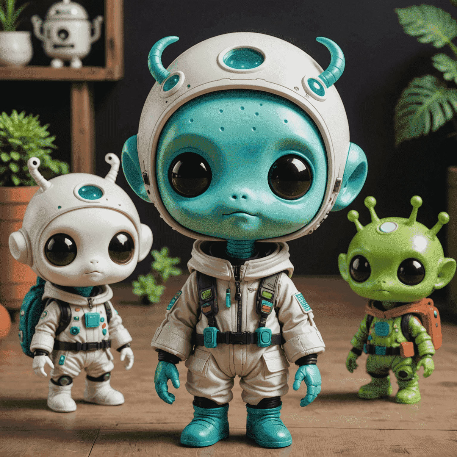 Pop Mart Dimoo Series - Cute alien-like figures with round heads and various costumes