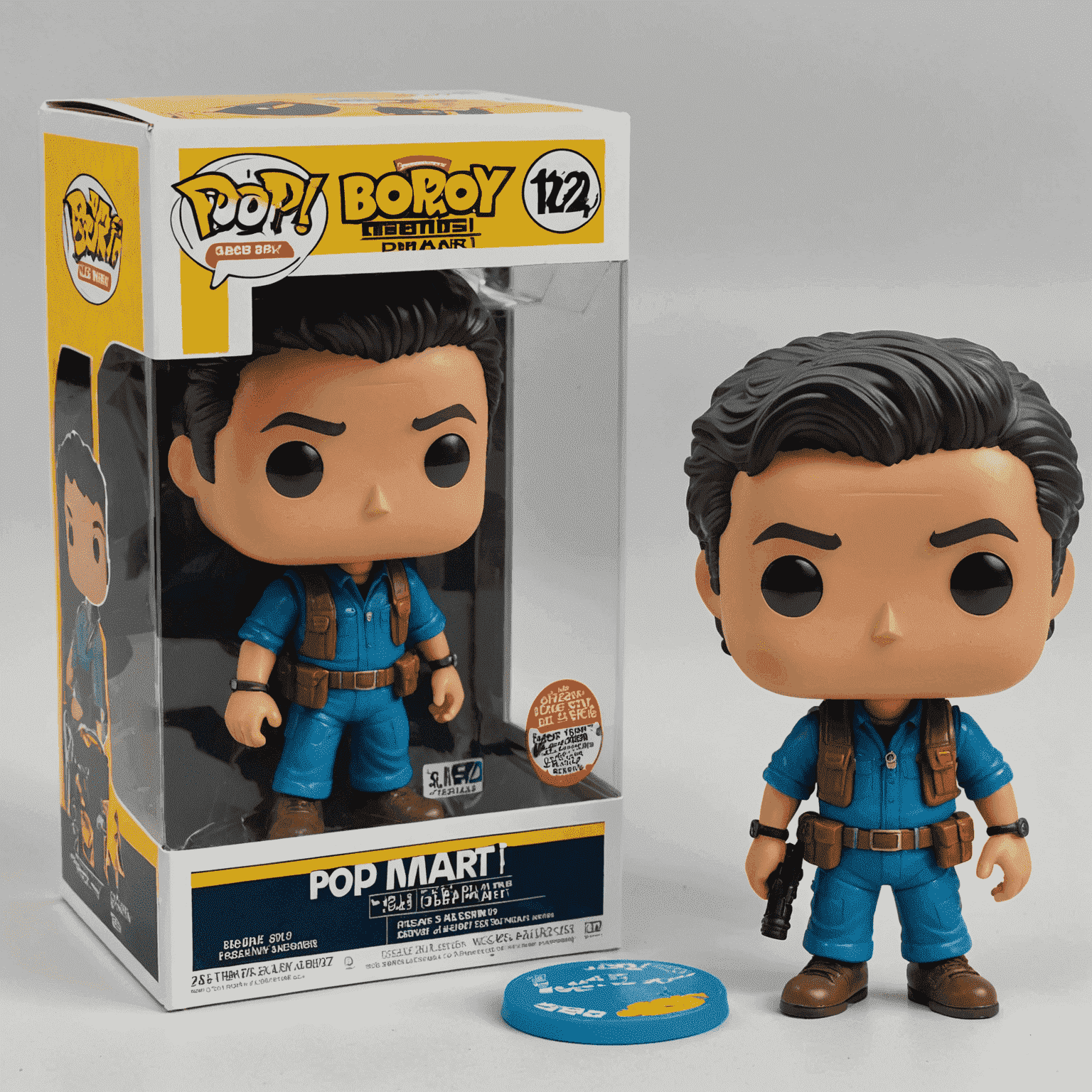 A highly sought-after Pop Mart blind box figure, revealed to be an ultra-rare chase variant. The figure is shown next to its original packaging and a magnified view of its authentication marks.